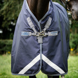 Horseware Irelanc Rambo Optimo Turnout (0g Outer with 400g Liner) #colour_navy-thunderstorm-grey-silver