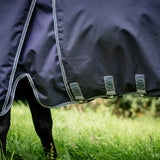 Horseware Irelanc Rambo Optimo Turnout (0g Outer with 400g Liner) #colour_navy-thunderstorm-grey-silver