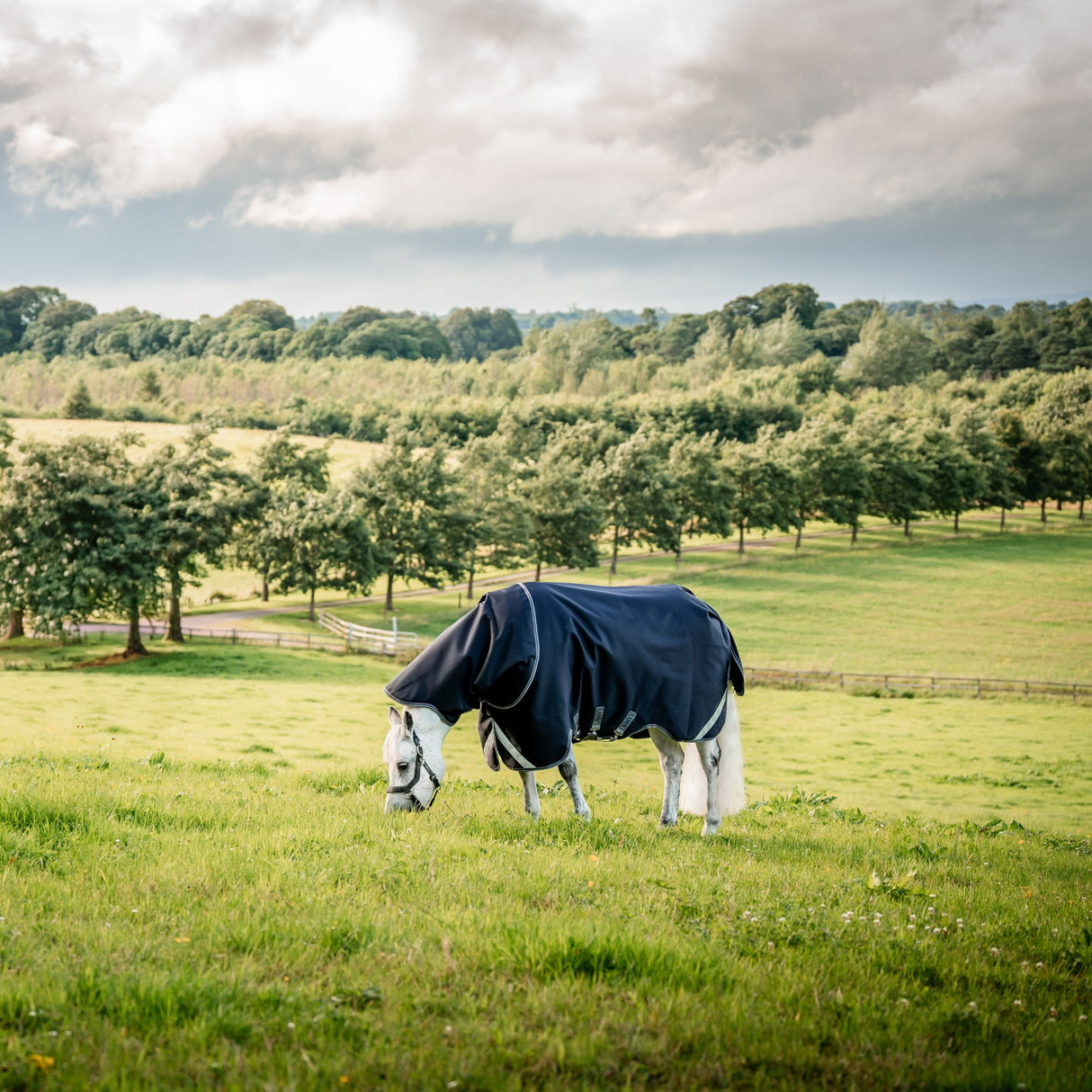 Horseware Ireland Rambo Supreme 1680D Turnout Plus 50g #colour_navy-thunderstorm-grey-silver