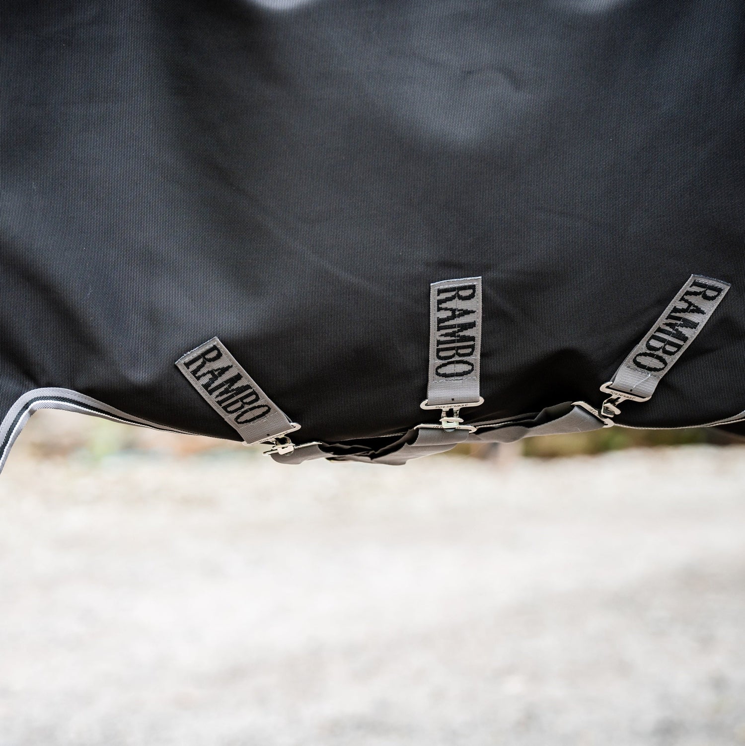 Horseware Ireland Rambo Supreme 1680D Turnout Plus 50g #colour_black-thunderstorm-grey-silver