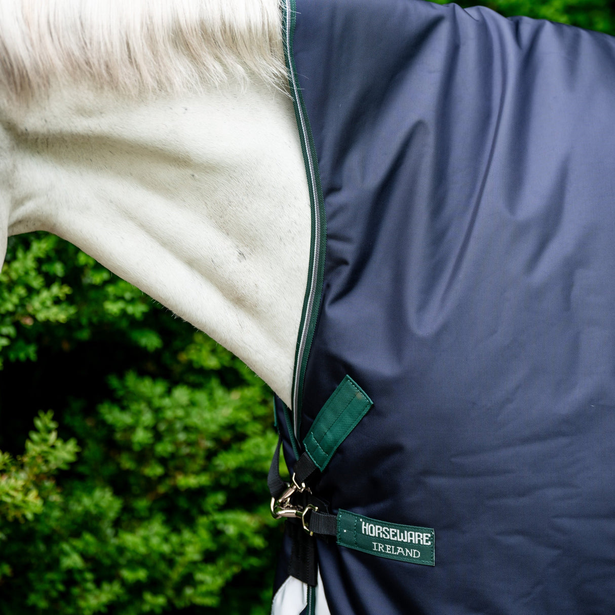 Horseware Ireland Rambo Wug Turnout 200g #colour_navy-hunter-green-silver