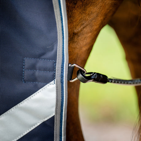Horseware Ireland Rambo 1680D 50g Turnout Rug #colour_navy-thunderstorm-grey-silver