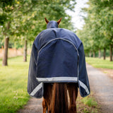 Horseware Ireland Rambo 1680D 50g Turnout Rug #colour_navy-thunderstorm-grey-silver