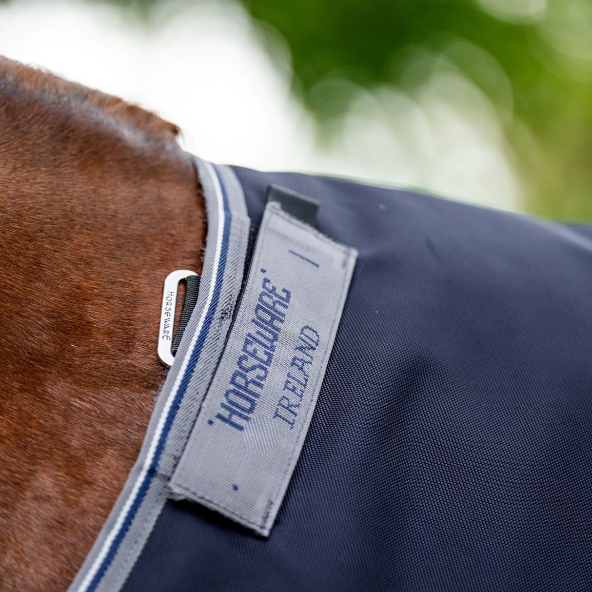 Horseware Ireland Rambo 1680D 0g Turnout Rug #colour_navy-thunderstorm-grey-silver
