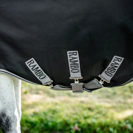 Horseware Ireland Rambo 1680D 50g Turnout Rug #colour_black-thunderstorm-grey-silver