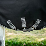 Horseware Ireland Rambo 1680D 450g Vari-Layer Turnout Rug #colour_black-thunderstorm-grey-silver