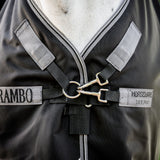 Horseware Ireland Rambo 1680D 100g Turnout Rug #colour_black-thunderstorm-grey-silver