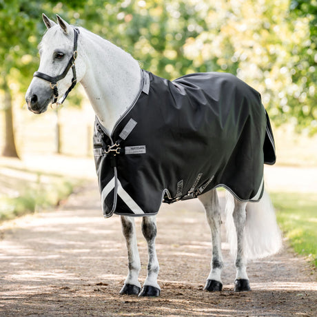 Horseware Ireland Rambo 1680D 50g Turnout Rug #colour_black-thunderstorm-grey-silver