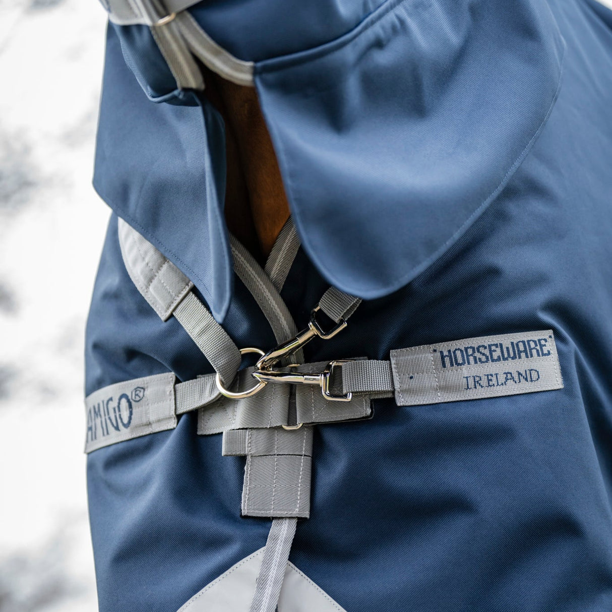 Horseware Ireland Amigo 1200D Integrated 150g Turnout Rug #colour_navy-titanium-grey-silver