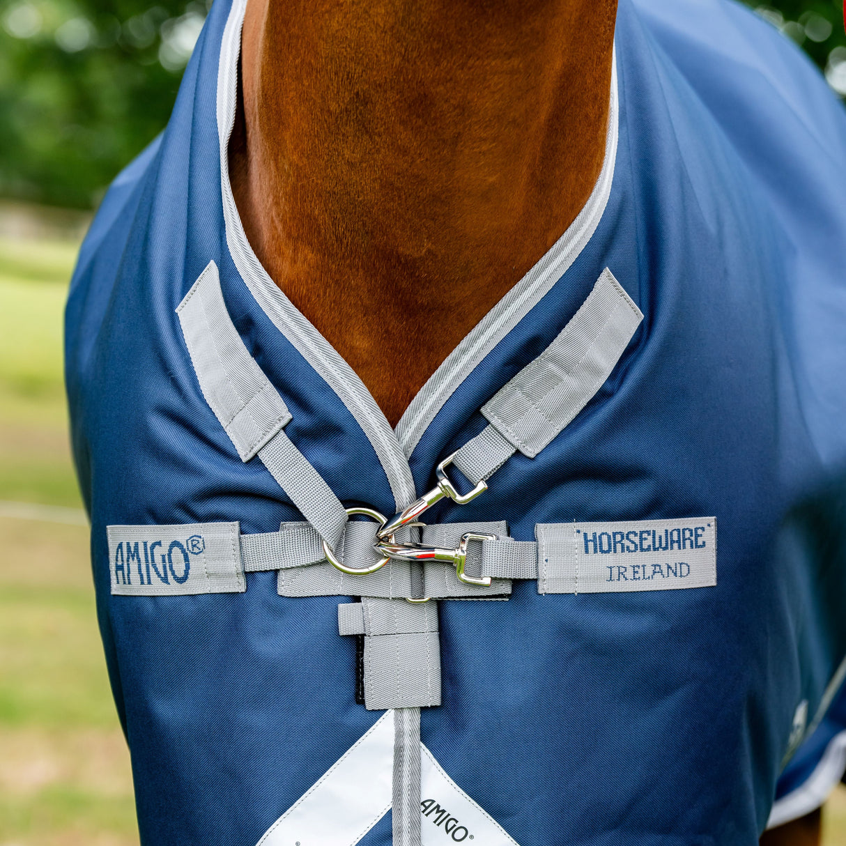 Horseware Ireland Amigo 1200D Plus 50g Turnout Rug #colour_navy-titanium-grey-silver