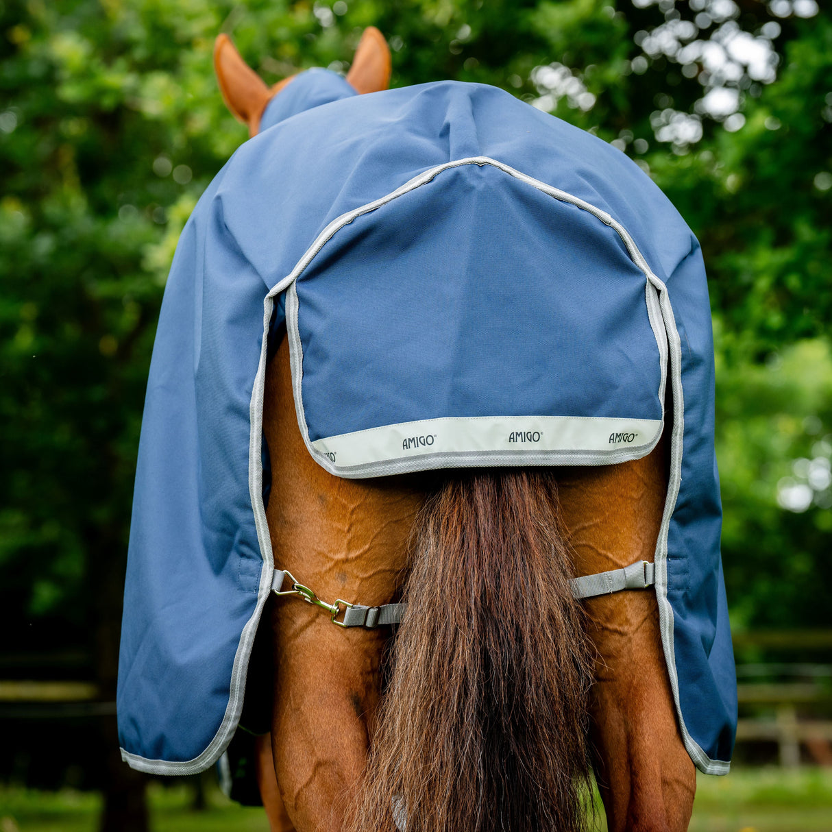 Horseware Ireland Amigo 1200D Plus 50g Turnout Rug #colour_navy-titanium-grey-silver