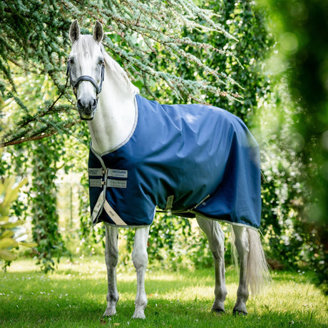 Horseware Ireland Amigo Bravo 12 Original 0g Lite Turnout Rug #colour_navy-titanium-grey-silver