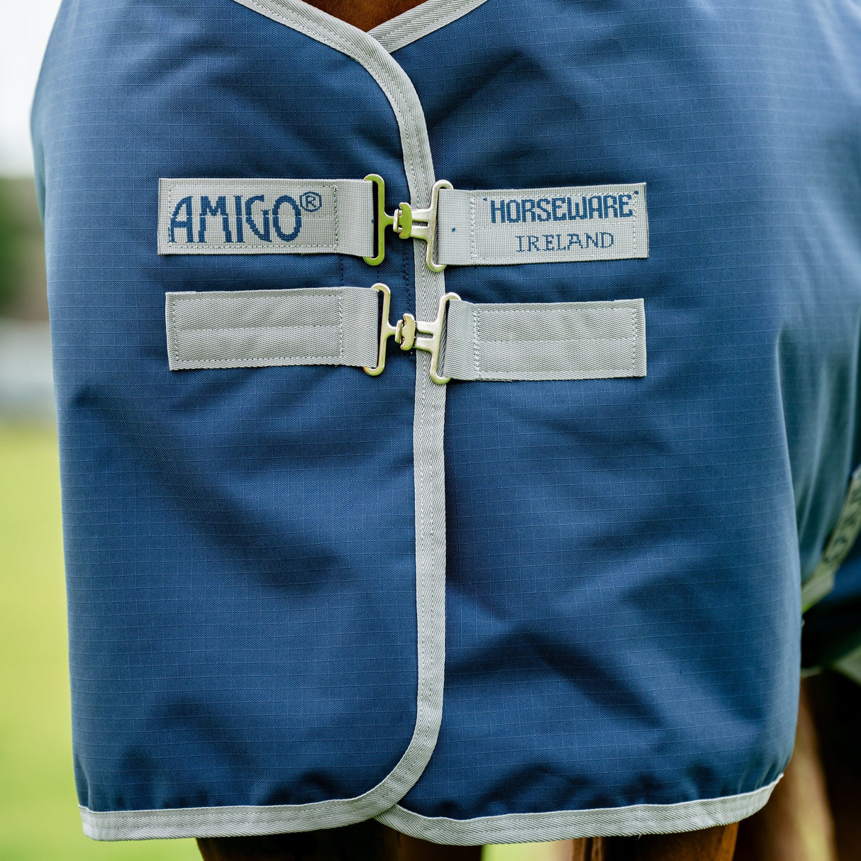 Horseware Ireland Amigo Ripstop 900D 100g Turnout Rug #colour_navy-titanium-grey
