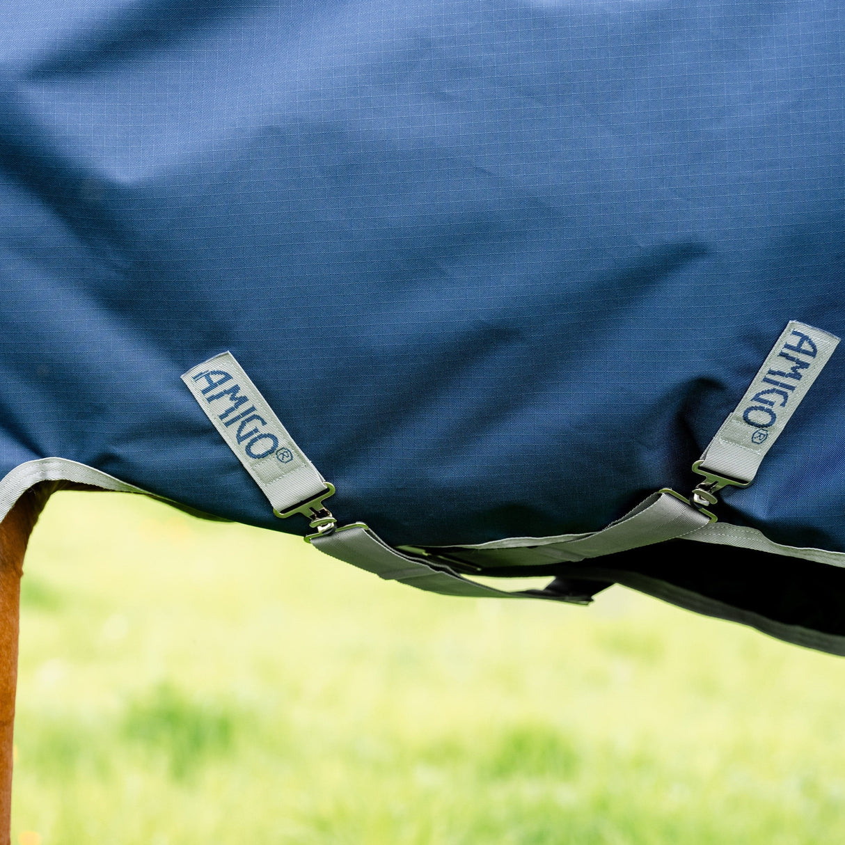 Horseware Ireland Amigo Ripstop 900D 100g Turnout Rug #colour_navy-titanium-grey