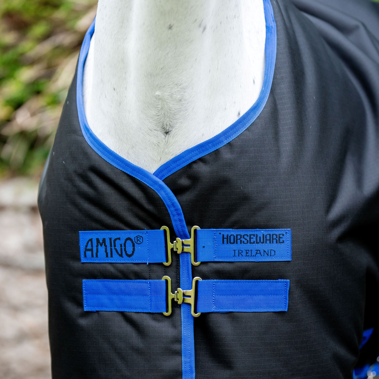 Horseware Ireland Amigo Ripstop 900D 200g Pony Turnout Rug #colour_black-classic-blue