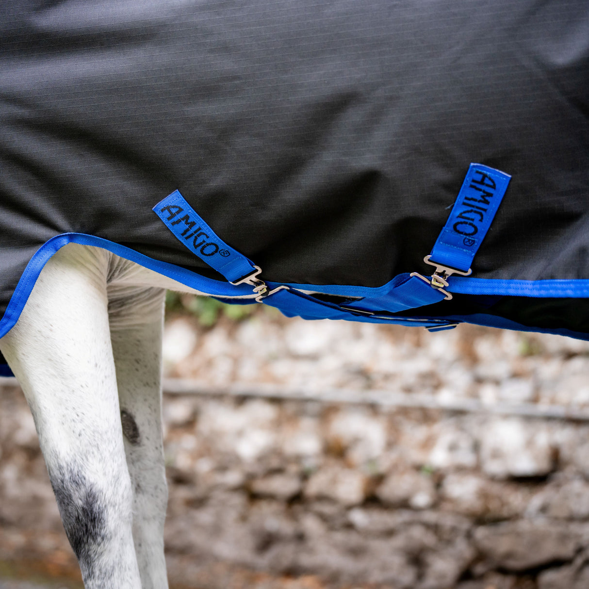 Horseware Ireland Amigo Ripstop 900D Pony 0g Turnout Rug #colour_black-classic-blue