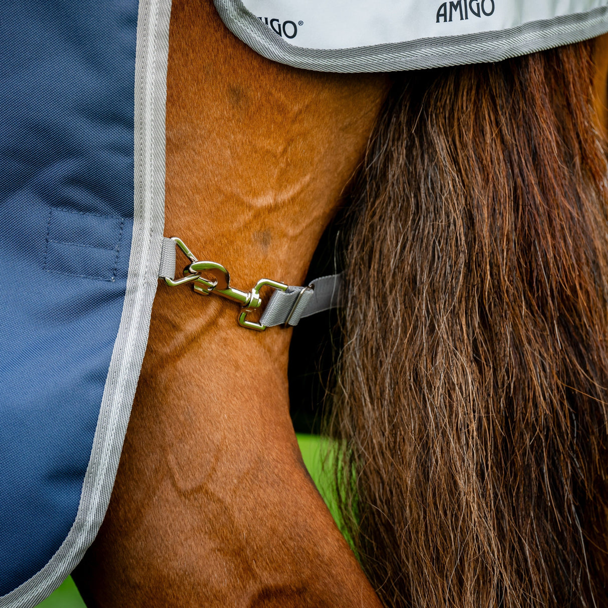 Horseware Ireland Amigo Bravo 12 Plus 100g #colour_navy-titanium-grey-silver