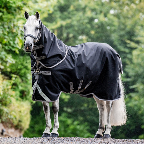 Horseware Ireland Amigo Bravo 12 Plus 400g Heavy Turnout Rug #colour_black-titanium-grey-silver