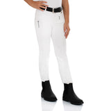 Equestro Leilani Model Junior Jodhpur Breeches In Stretch Material #colour_white