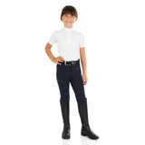 Equestro Kasumi Model Junior Breeches In Stretch Material #colour_blue