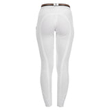 Equestro Selene Model Woman Breeches In Stretch Cotton #colour_white