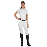 Equestro Selene Model Woman Breeches In Stretch Cotton #colour_white