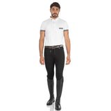 Equestro Urano Model Man Breeches In Stretch Cotton #colour_black