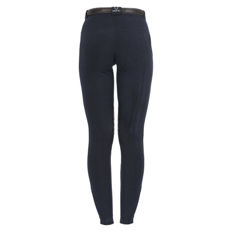 Equestro Selene Model Woman Breeches In Stretch Cotton With Grip #colour_blue
