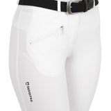 Equestro Selene Model Woman Breeches In Stretch Cotton With Grip #colour_white