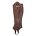 Equestro Unisex Soft Leather Gaiters With Rear Zip #colour_brown