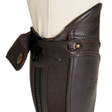 Equestro Unisex Gaiters Perforated Leather Maximum Comfort #colour_brown