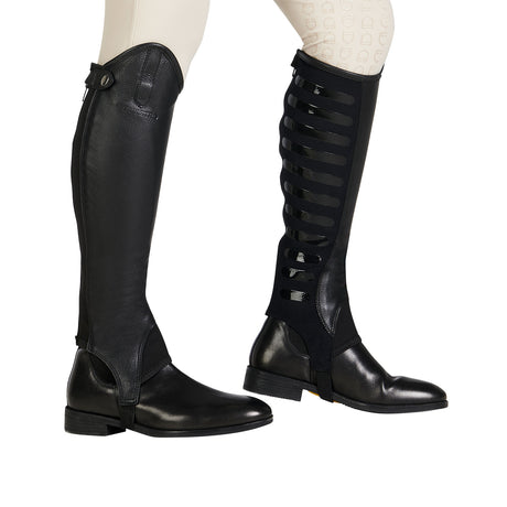 Equestro Unisex Gaiters With Silicone Inserts #colour_black