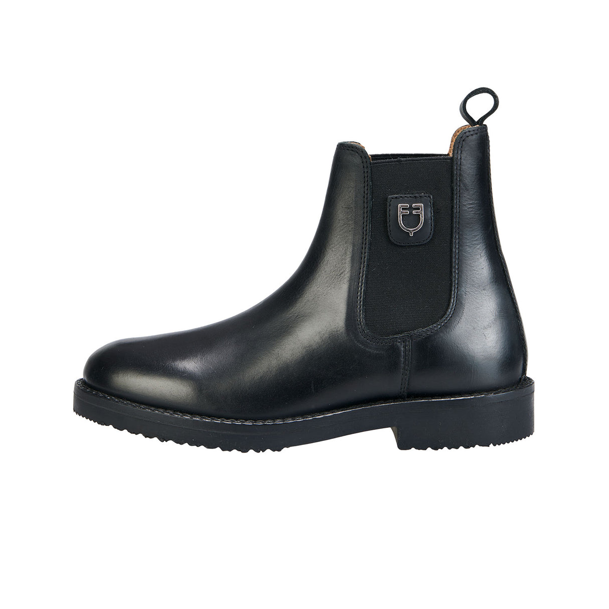 Equestro Unisex Ankle Boots With Non-Slip Rubber Sole #colour_black