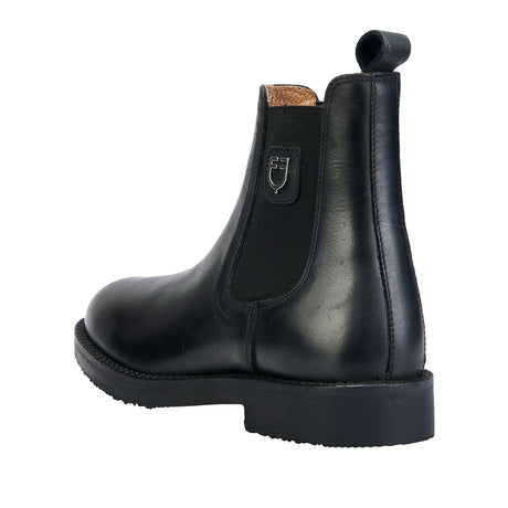 Equestro Unisex Ankle Boots With Non-Slip Rubber Sole #colour_black