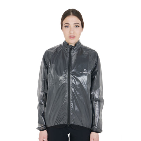 Equestro Windproof And Water-Repellent Unisex Overcoat #colour_black
