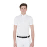 Equestro Men's Competition Polo Shirt In Breathable Technical Fabric #colour_white