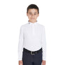 Equestro Boy's Slim Fit Competition Polo Shirt With Three Buttons