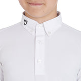 Equestro Boy's Slim Fit Competition Polo Shirt With Three Buttons