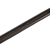 Equestro Leather Belt With Handcrafted Embroidery #colour_brown