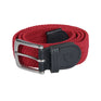 Equestro Elasticized Belt Crossed Pattern #colour_burgundy