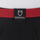 Equestro Elasticized Belt Crossed Pattern #colour_burgundy