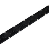 Equestro Leather Belt With Black And White Embroidery #colour_black