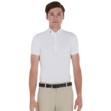 Equestro Leather Belt With Black And White Embroidery #colour_black