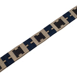 Equestro English Belt With Contrasting Embroidery #colour_black