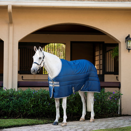 Horseware Ireland Amigo Ripstop Insulator 100g Pony Stable Rug #colour_navy-titanium-grey