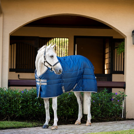 Horseware Ireland Amigo Ripstop Insulator 100g Pony Stable Rug #colour_navy-titanium-grey