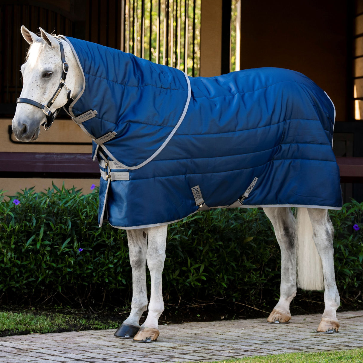 Horseware Ireland Amigo Ripstop Insulator 350g Plus Stable Rug #colour_navy-titanium-grey