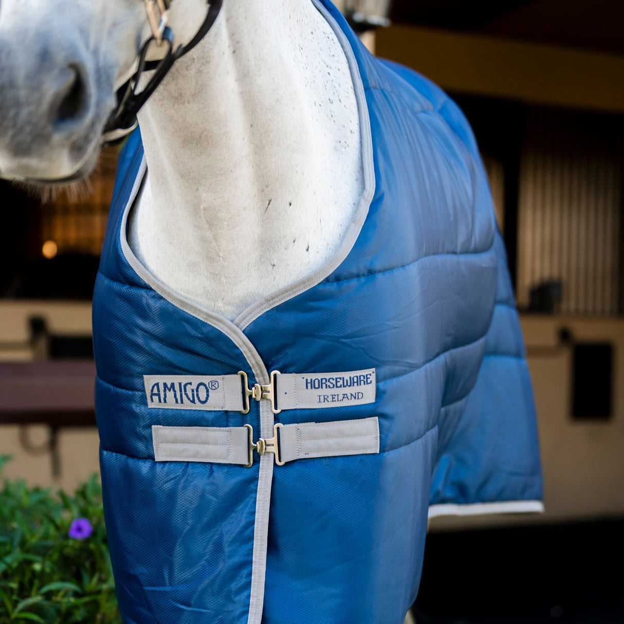 Horseware Ireland Amigo Ripstop Insulator 200g Plus Pony Stable Rug #colour_navy-titanium-grey
