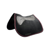 Acavallo Pony Saddle Pad JS CW-CS Twin Sided Grip Gel Suede Cordura #colour_black-black-silver