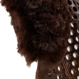 Acavallo Gel Ns-S Classic-S Cut-Out Rear Riser #colour_brown-brown